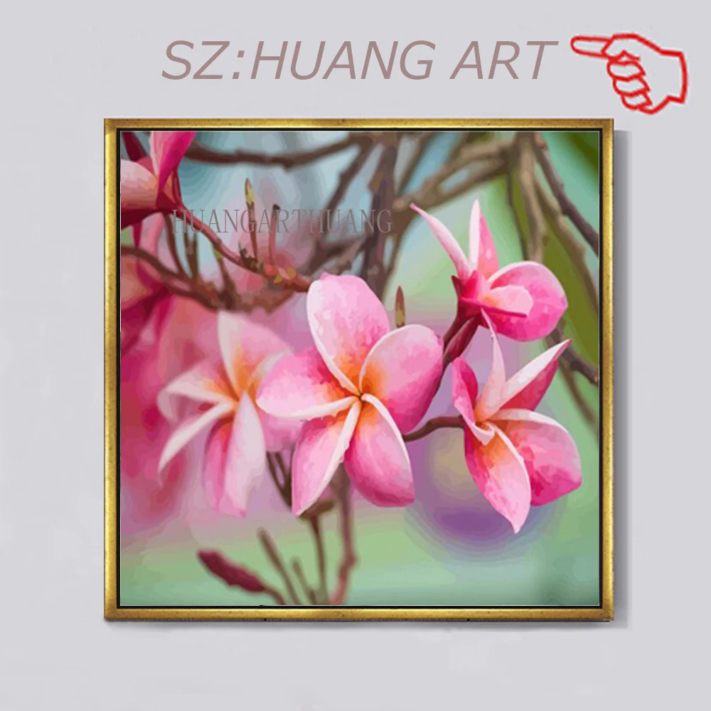 

High quality of the original Flowers Handpainted Palette Knife Flower Oil Painting On Canvas For Living Room Home Decoration