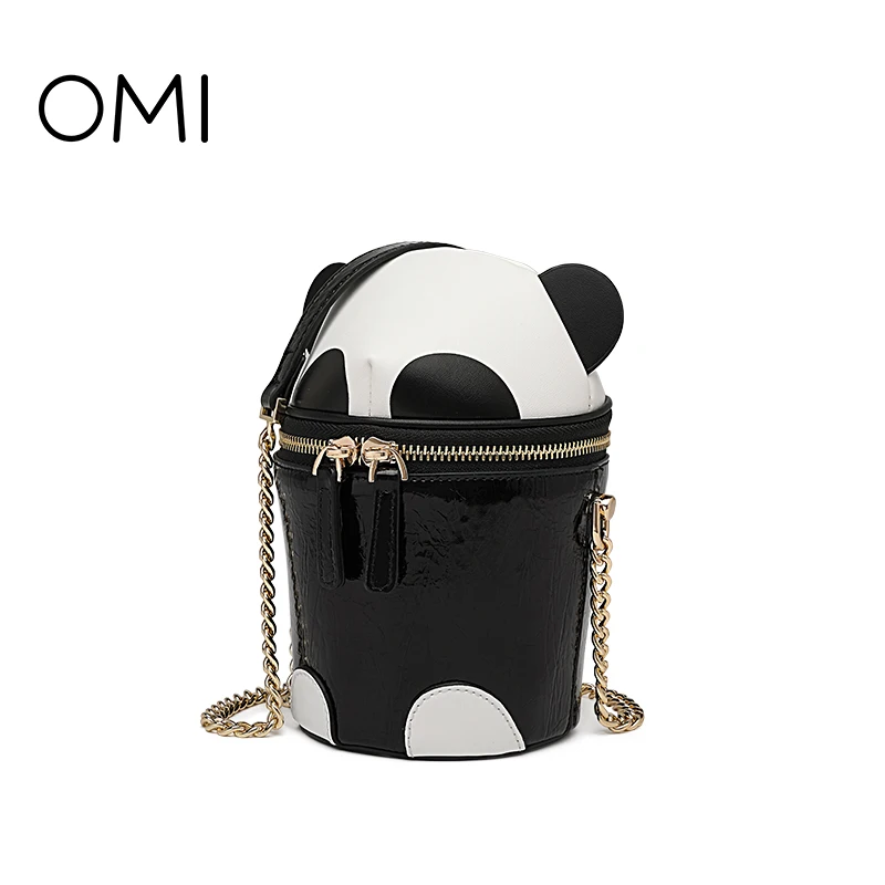 

Omi Omi Niche Panda Bag Female National Fashion Cross Body Bucket Bag All-Match and Cute Girl Small Chain One Shoulder Bag
