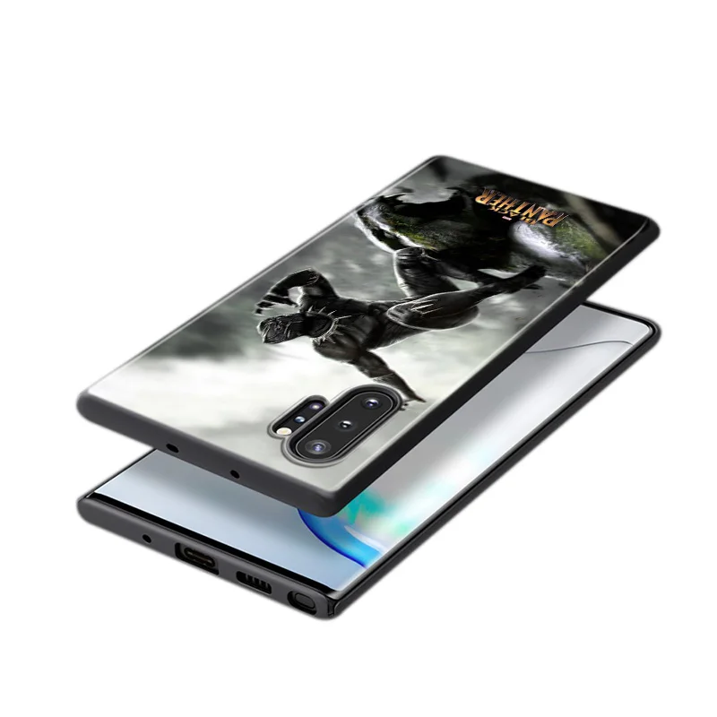 

Marvel Super Hero Avengers Black Panther For Samsung Galaxy S21 S20 FE Ultra S10 Lite S9 S8 Plus S7 5G TPU Silicone Phone Case