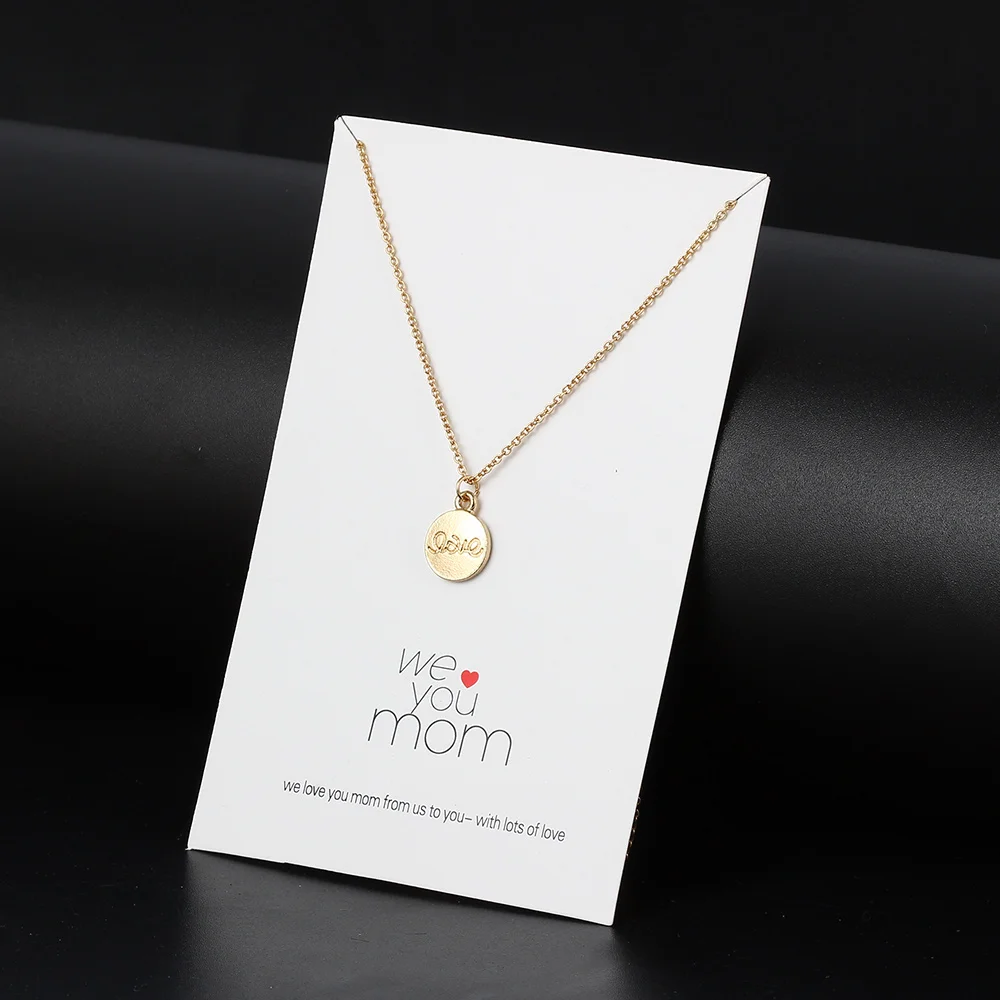 Модная табличка с надписью Wish Card текстом Очаровательная цепочка ожерелье