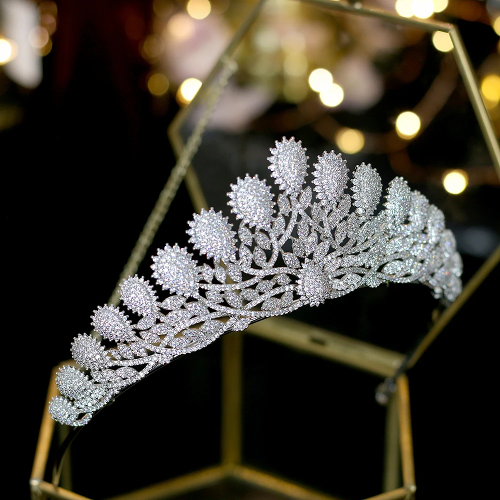 Женский свадебный головной убор с фианитами серебро AAA | Украшения и аксессуары