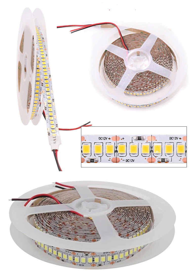 Светодиодный светильник SMD 2835 240Led/m DC12V Однорядный двухрядный Водонепроницаемый