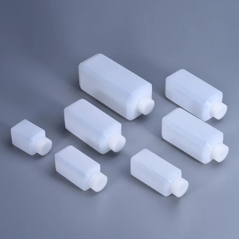 Пустая пластиковая бутылка 30 мл квадратная форма материал HDPE многоразовый