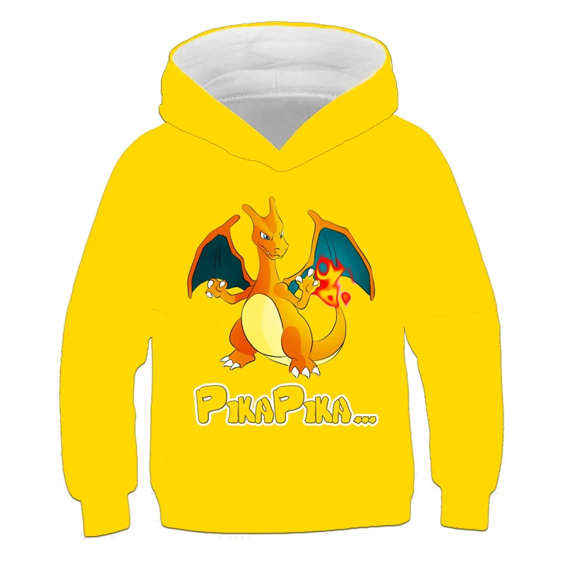 

Fashion Takara Tomy Pokemon Pikachu Children's Sweatershirt For Baby Boys Girls Coat Tops Hoody Clothing