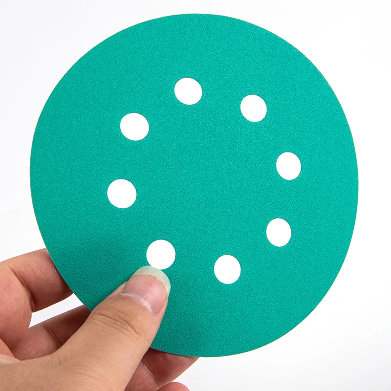 

5Pcs 5Inch 8Holes Hook Loop Film Sandpaper Sanding Disc Abrasive Polishing Tools