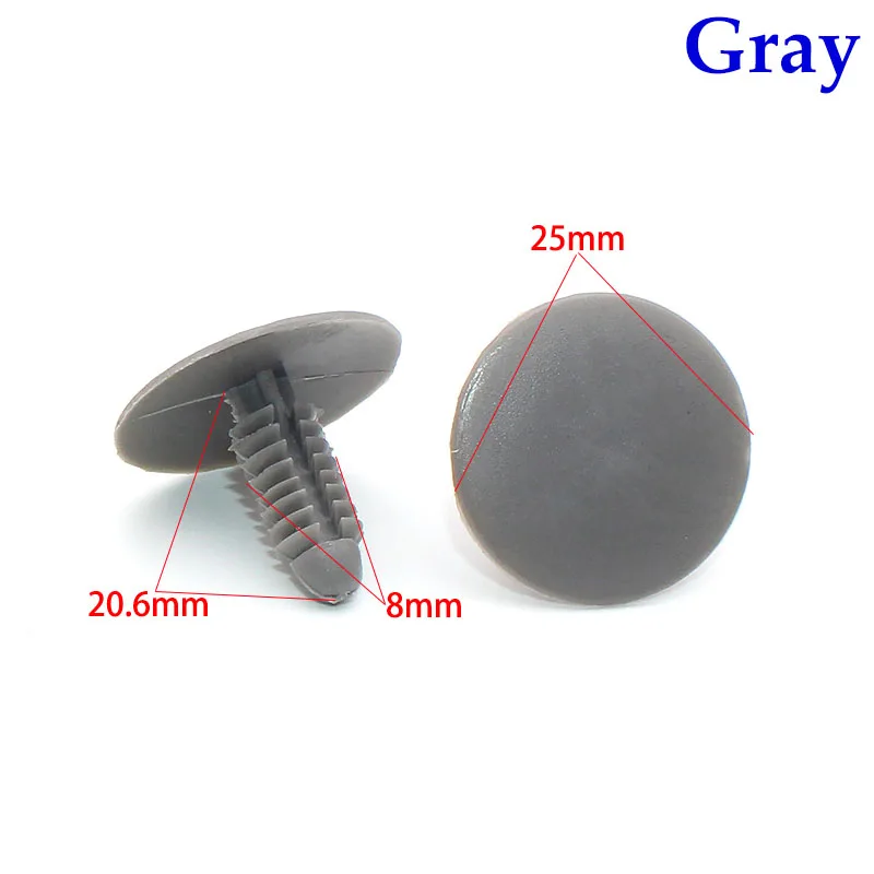 Пластиковые заклепки с отверстием 7 мм бежевые серые черные универсальные