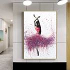 Современный абстрактный портрет картина маслом на стене художественные плакаты и принты холст Балерина картина для гостиной домашний декор