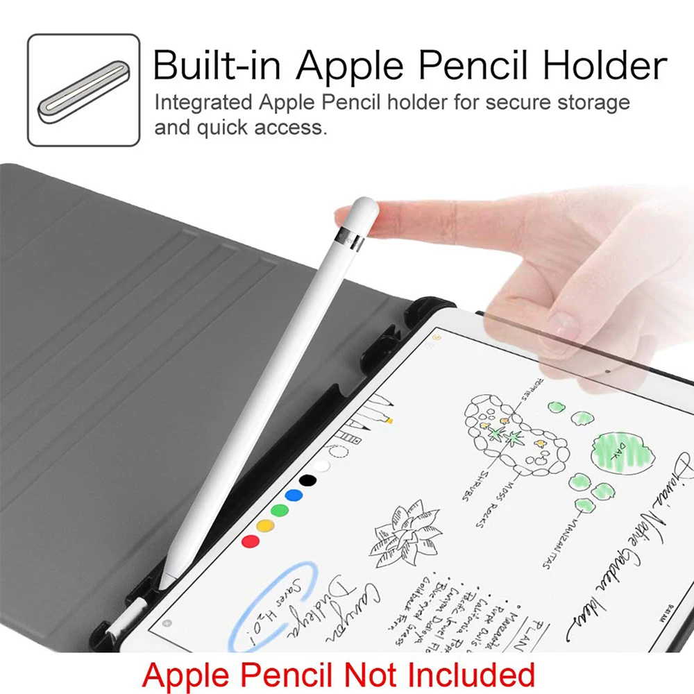 

Keyboard Case for Apple iPad Pro 10.5 2017 A1701 A1709 A1852 Smart Cover with Pencil Holder PU Leather Stand Capa Shell Coque