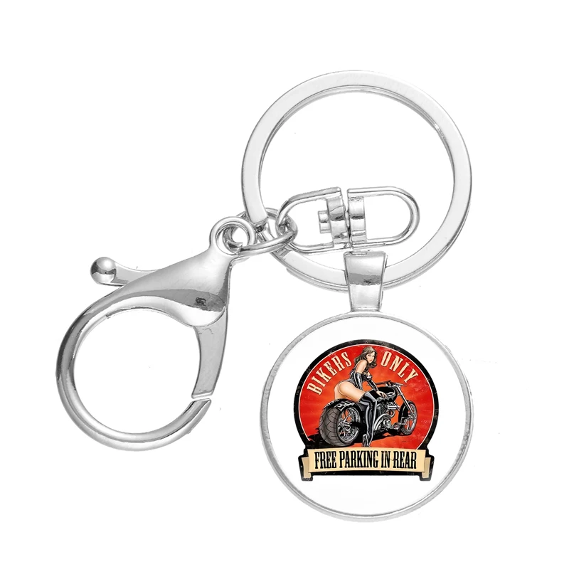 Модный привлекательный брелок для ключей девушек и мотоциклов RT66 металлический