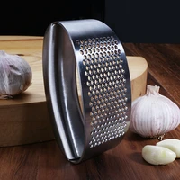 manual stainless steel garlic crusher grinder vegetables fruit tool ginger press chopper squeezer handheld kitchen accessories