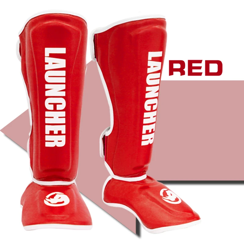 Леггинсы для единоборств с защитой голени из искусственной кожи логотипом на