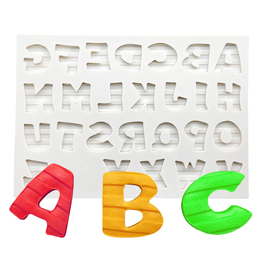 

Alphabet Uppercase Letter Silicone Mold Resin Tools Sugarcraft Cupcake Baking Mold Fondant Cake Decorating Tools