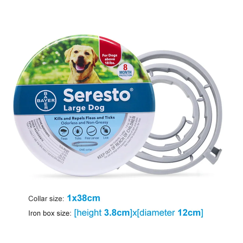 Ошейник для защиты от комаров насекомые ошейник блох и клещей 8 месяцев