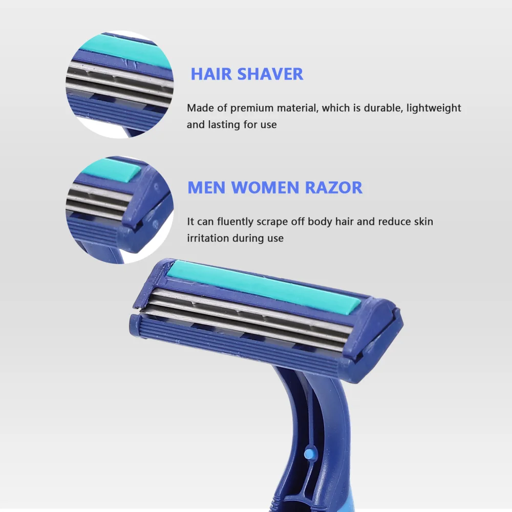 

20 Pcs 1 Set Women Razors Disposable Shavers Pubic Hair Removers (Blue)