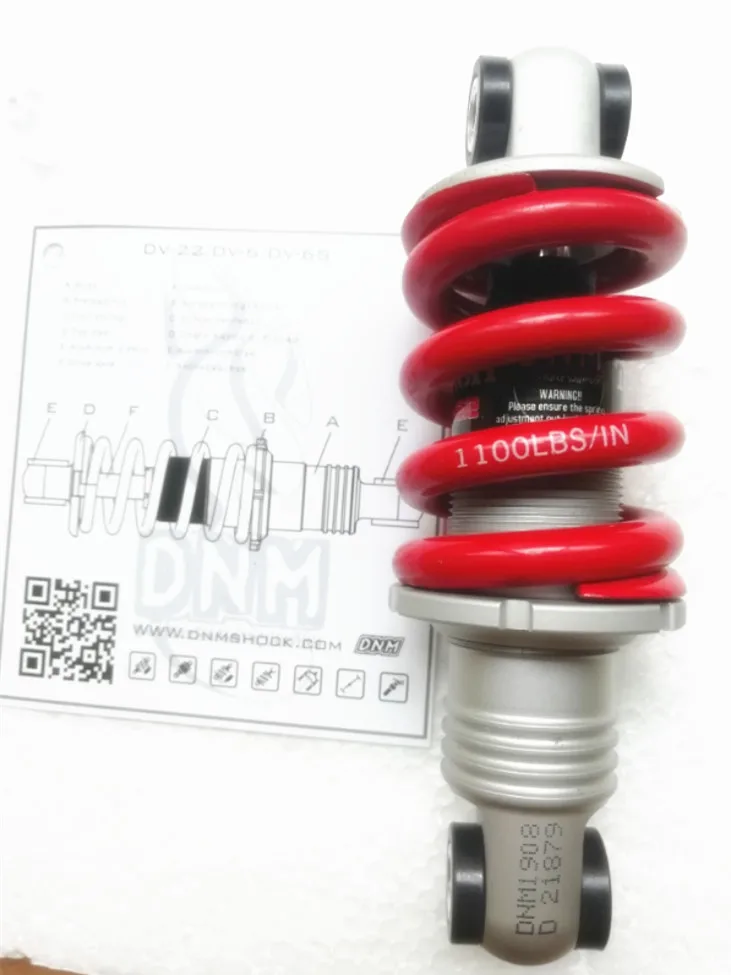 no adjust 125MM-1000 DNM велосипед, мотоцикл, Байк 125 мм 1250 фунт после Подвески типа регулируемый амортизатор масляной пружины Электрический скутер скейт - Цвет: no adjust 125MM-1000