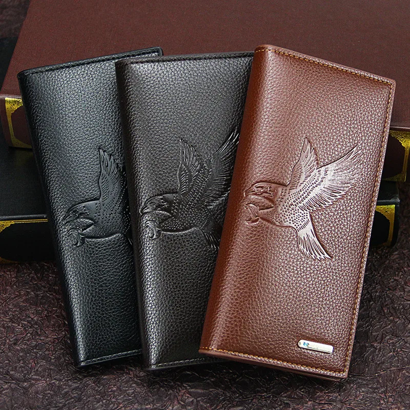 

New Men's Wallet Long Fashion Men's Magnetic Clasp Clutch Bag Large Capacity Multi-card Wallet