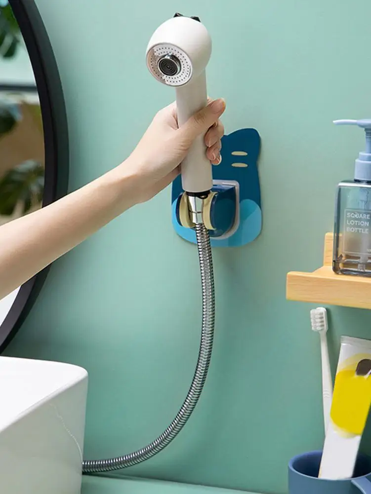 

Shower Head Holder Drill-Free Adhesive Holder Wall Mount Shower Bracket Waterproof Adjustable Shower Head Support Stand for Home