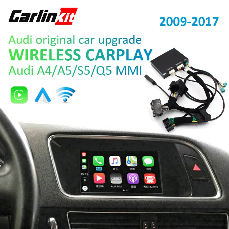 CarLinkit CarPlay Android авто беспроводной декодер для Audi A4 A5 Q5 MMI экран обратного изображения комплект модернизации