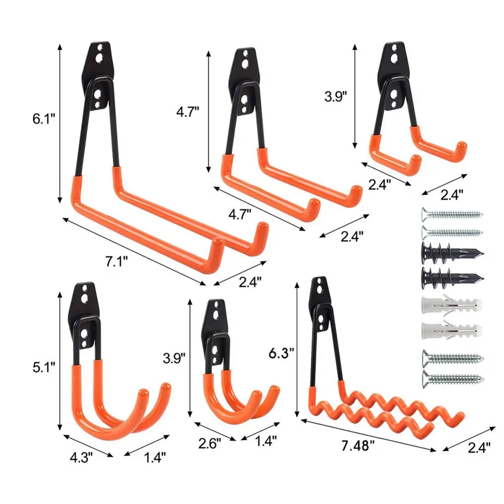 Настенное крепление гараж велосипед вешалка крючок Heavy Duty металлическими