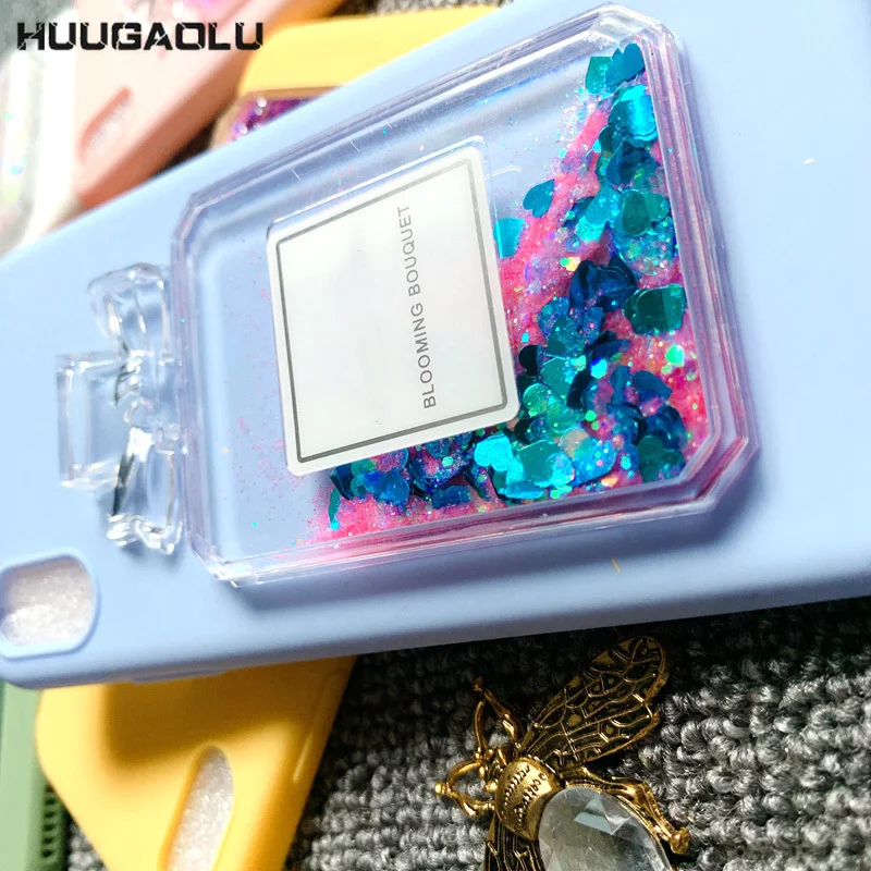 Флакон духов 3D жидкий силиконовый чехол для Huawei Y6 Y5 Y9 Y7 Prime Pro 2019 2018 P Smart Z Plus Funda Coque