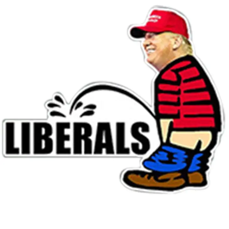 

Trump Peeing On Liberals Donald Trump Bumper Stickers Laptop Decal Car Vinyl Phone Trucks Window