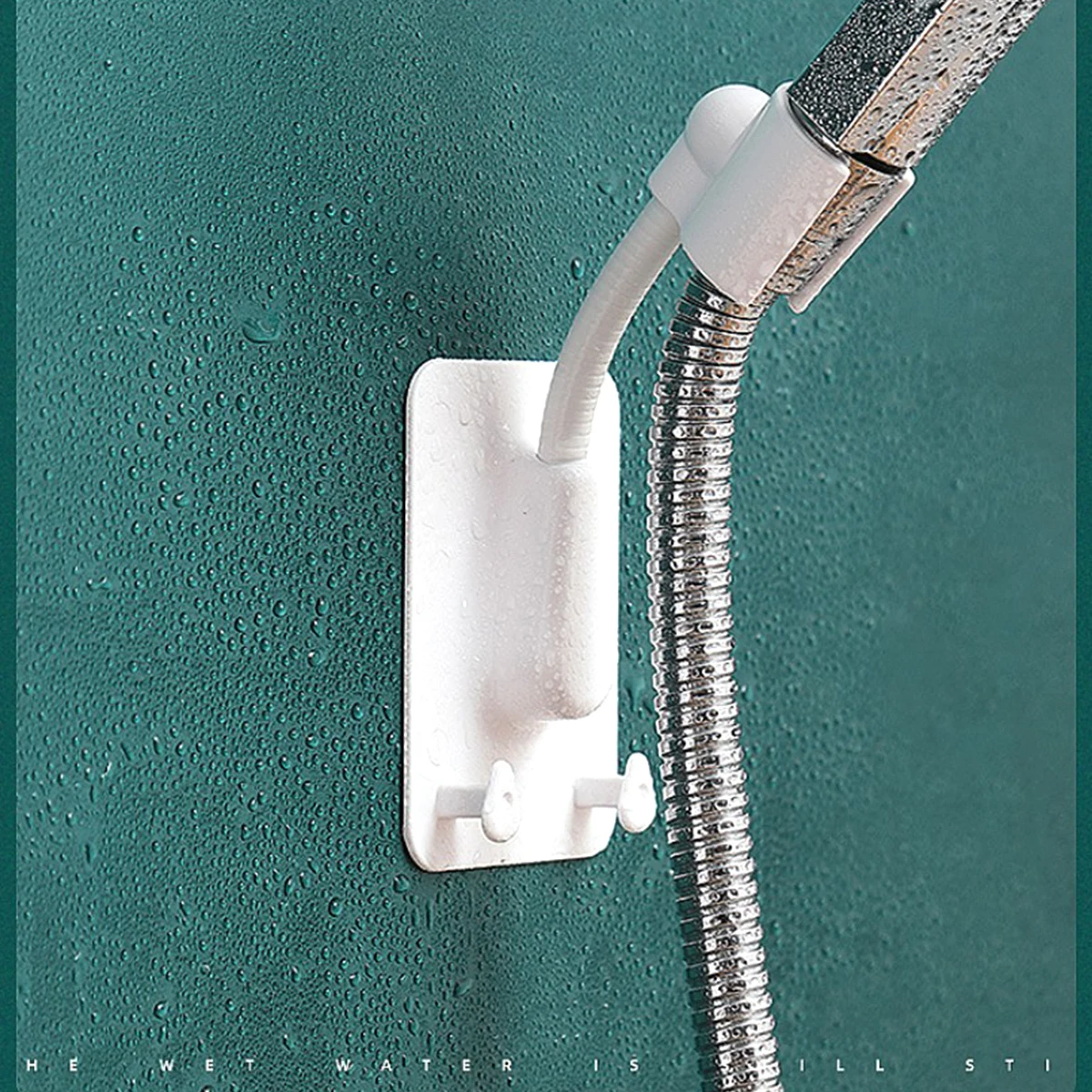 

Держатель для душевой лейки с поворотом на 360 градусов, регулируемый самоклеящийся кронштейн для душевой лейки, настенное крепление с 2 крюч...