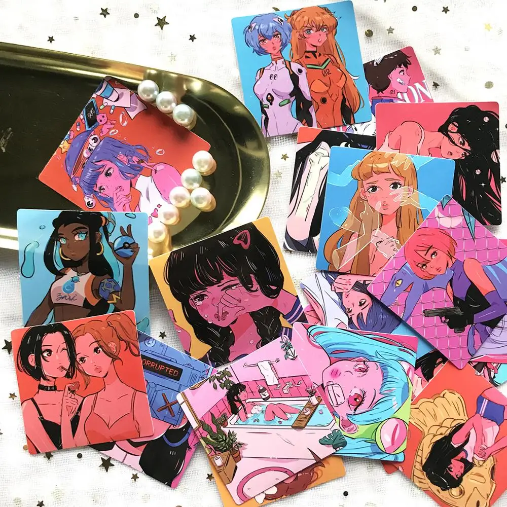 Корея Паровая волна мультфильм девушка наклейка мусор журнала &quotсделай сам&quot