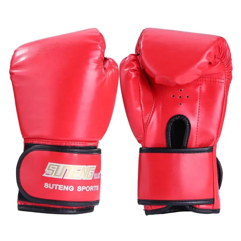 

2pcs/set Sports Adults Man/Woman Boxing Training Fighting Sponge Gloves Muay Thai Sparring Punching Kickboxing PU Protect Gloves