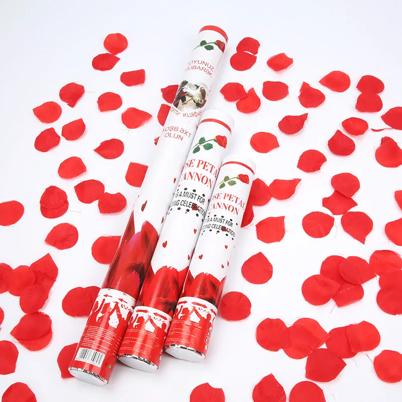 Розовые лепестки вечерние пушки конфетти ручной фейерверк свадьба Рождество