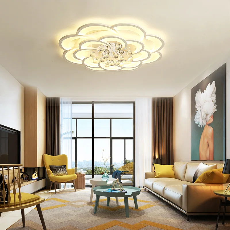 

Modern In Room Elegant Household Ceiling Lamps And Lanterns Installed On The Surface Of The Living