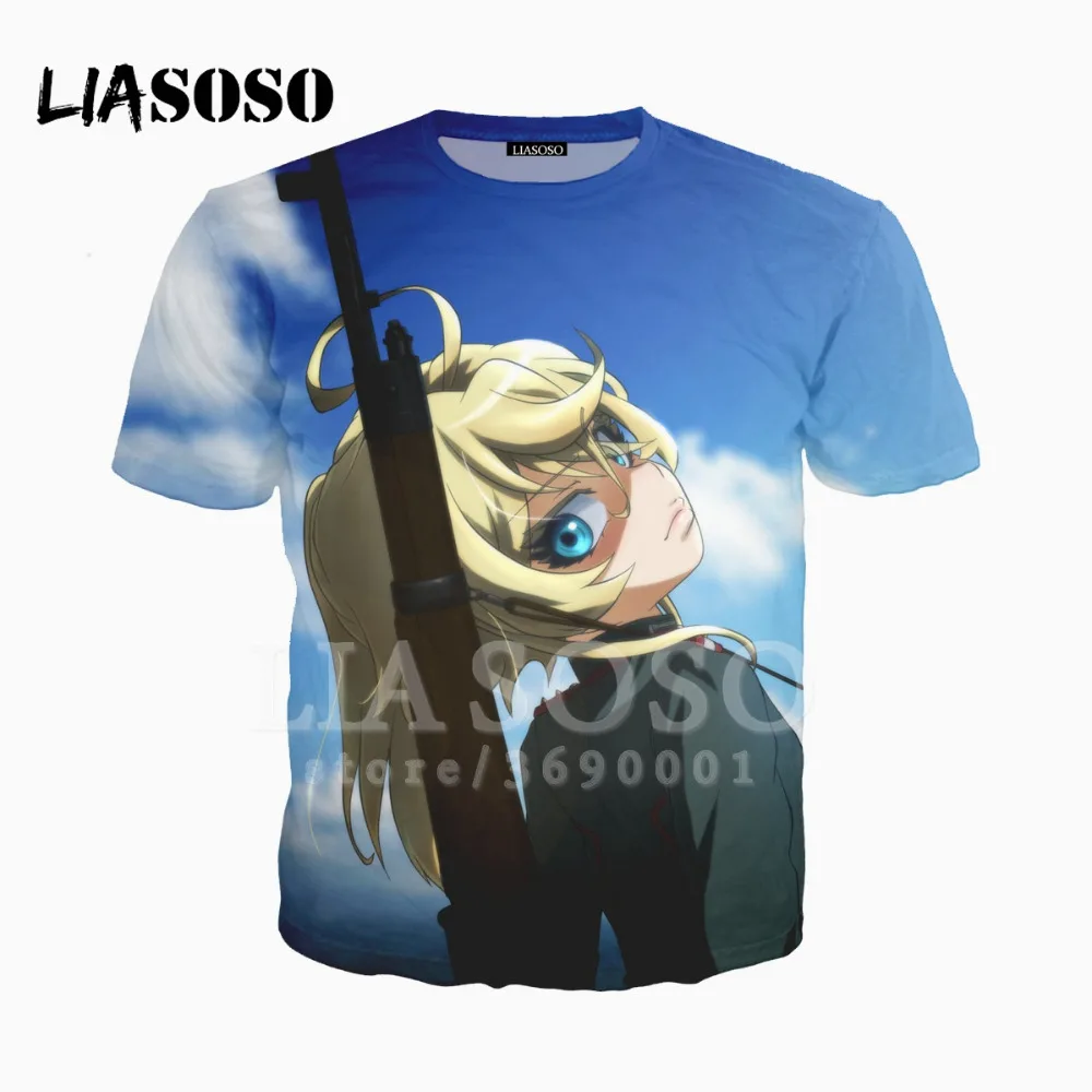 LIASOSO 3D принт для женщин мужчин война аниме Youjo Senki Таня дегуречафф каваи девочек