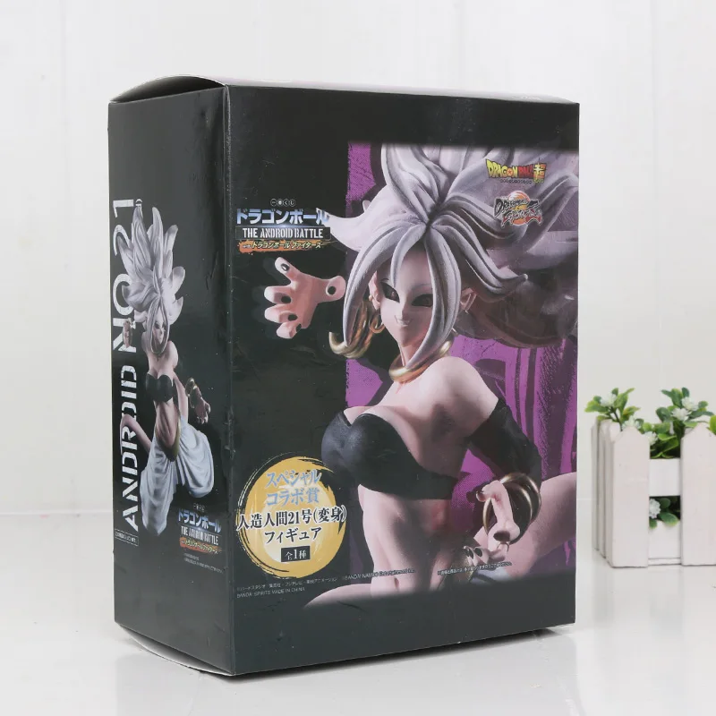 with color box 22 см Dragon Ball z фигурка Majin Buu супер андроид Битва с бойцом Android 21 Majin фигурка Buu Lady Girl Boo модель игрушки - Цвет: with color box