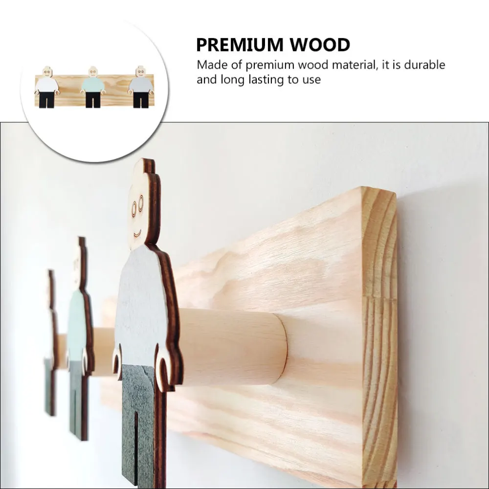 

1Pc Practical Wall-mounted Hanger Lovely Robot Design Clothes Hook for Home