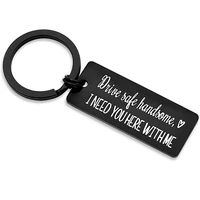 stainless steel drive safe letter keychain i need you here with me key ring car key chain for lovers couple gifts men jewelry