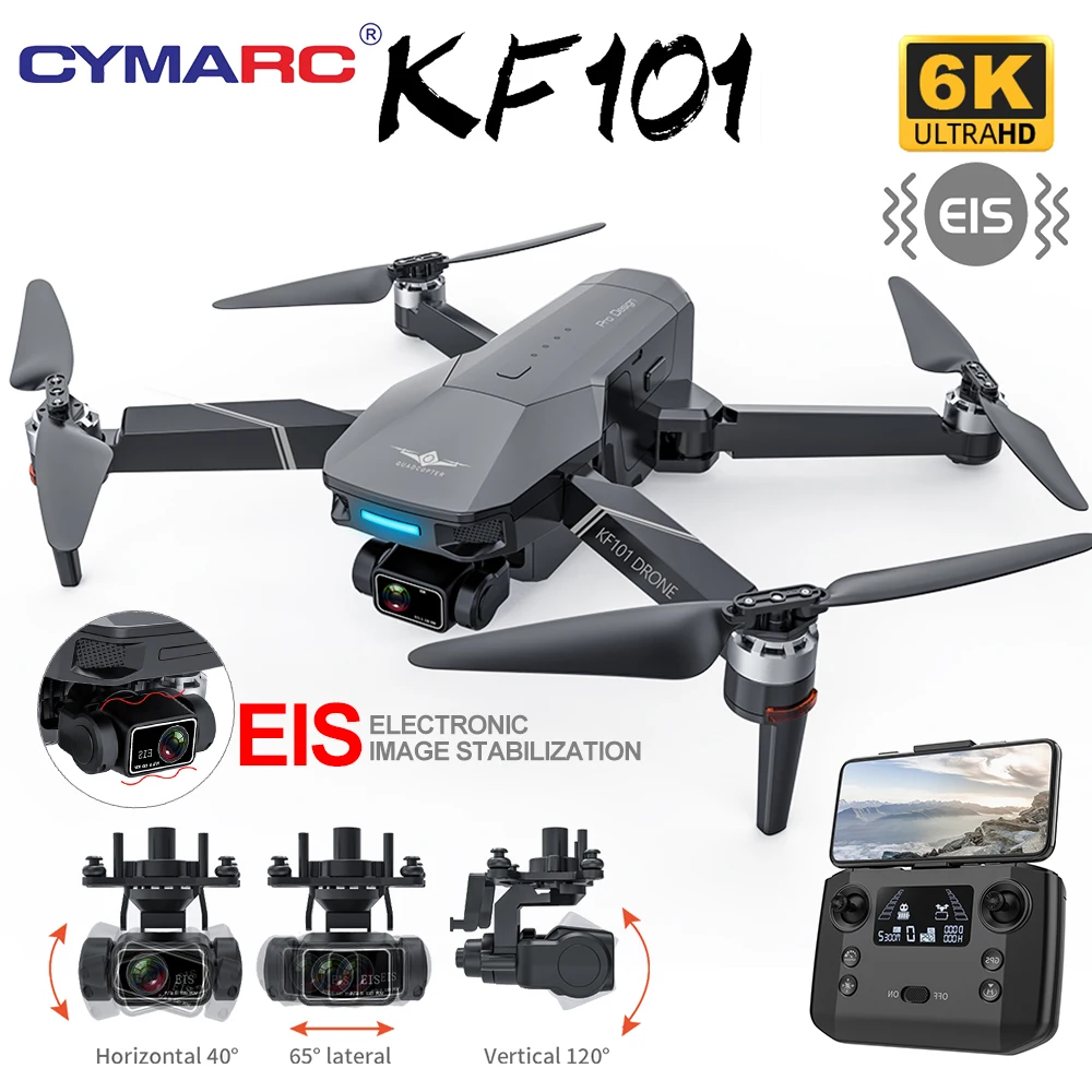 KF101 GPS Дрон 4K камера Квадрокоптер 3 осевой карданный EIS Анти встряхивание FPV