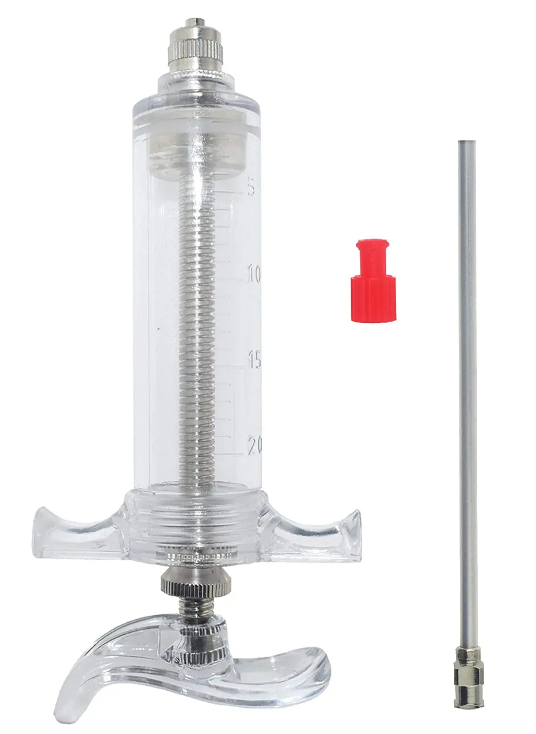 

20ml Syringe with 10G Blunt Tip Needle 4" and Luer Lock Storage Caps Great for Glue Applicator Oil Dispensing