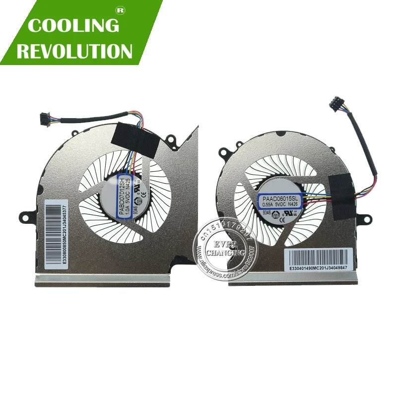 Новый вентилятор охлаждения MSI GP65 9SD MS 16U1 16U2 PABD07012SH N425 PAAD06015SL N426|Кулеры и системы