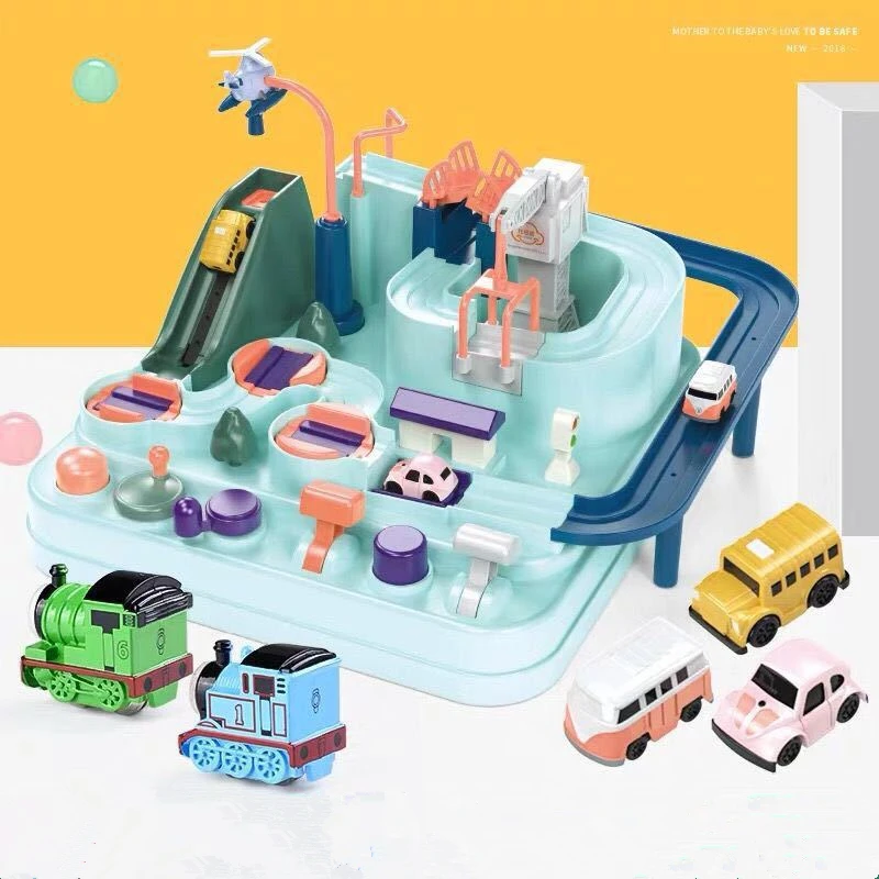 Детский ручной автомобиль Приключения рельсовая игра поезд трек игрушки Детская
