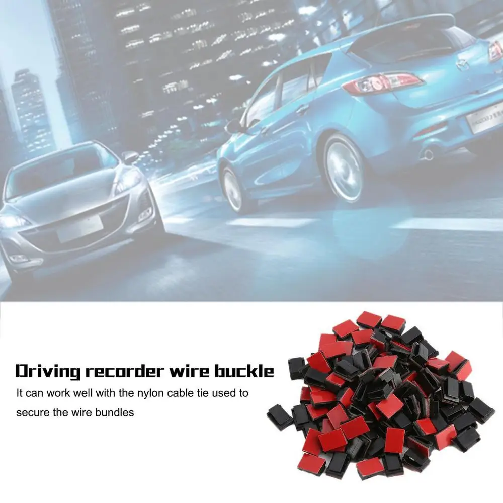 2019 100 шт. самоклеящиеся кабельные зажимы провода Держатель Зажимы для автомобиля