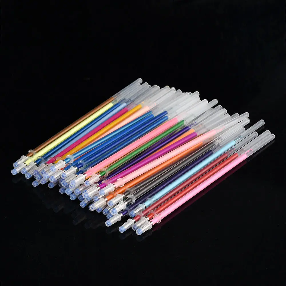 

48Pcs/Lot New Colorful Fluorescent Gel Ink Pen Refills Water-color pen Marker Pens Stationery Neon Set