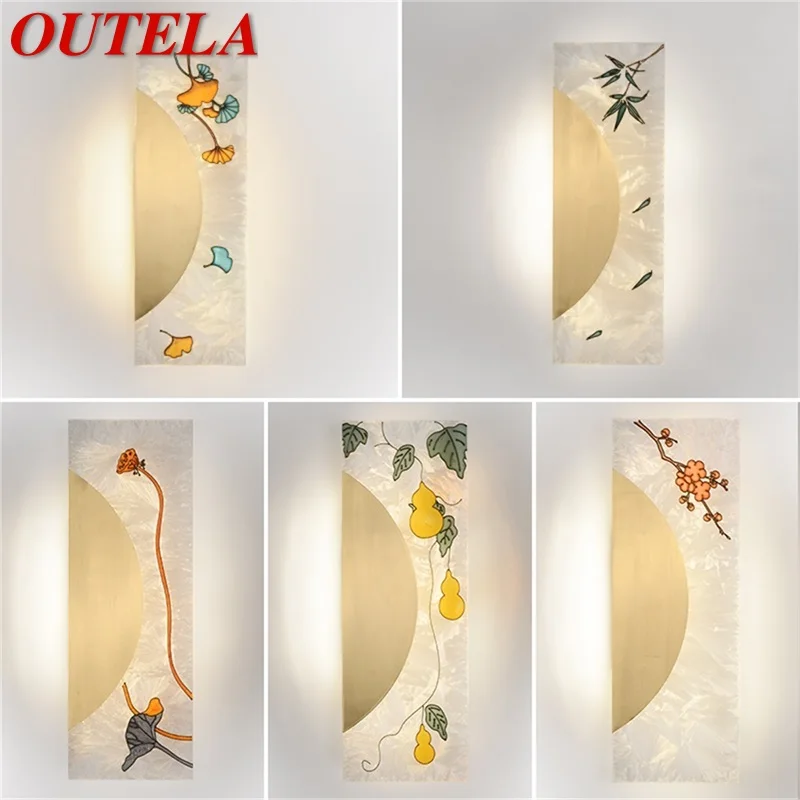 

OUTELA New Wall Lamps Contemporary Brass Creative LED Sconces Light For Home Decoration