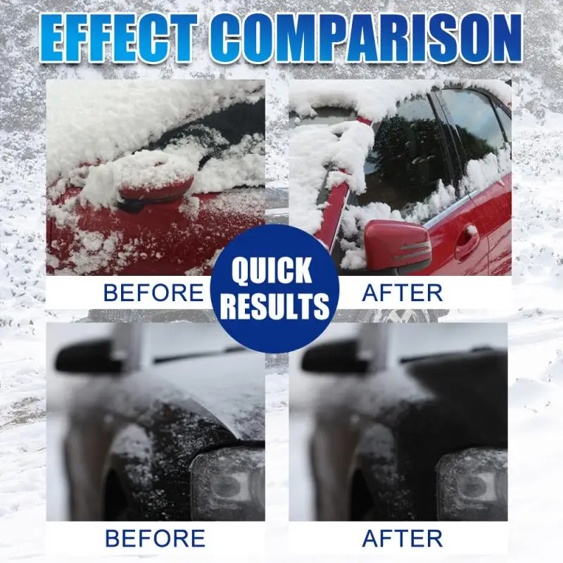 

30/50ml Winter Ice Remover Spray Snow Melting Agent For Car Window Glass Melting Snow Deicing Agent Glass Spray Car Maintenance
