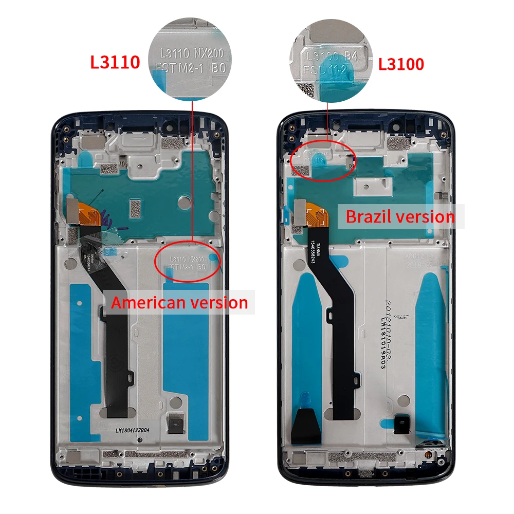 Оригинальный ЖК-дисплей для Motorola Moto E5 Plus xt54 сенсорный экран дигитайзер с рамкой