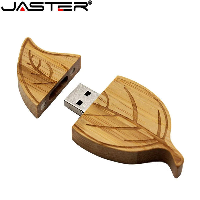 Корабль Новая мода деревянный листьев моделирования Золотые листья Деревьев usb
