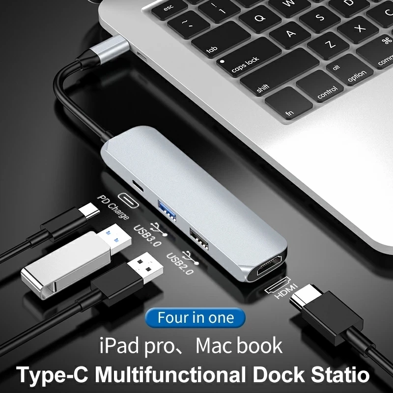 

type-c to HD HUB hub laptop docking station type c multifunctional docking station HW-TC41