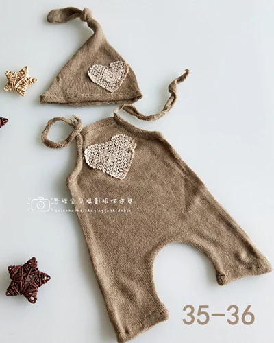 set 4 Шапочка для маленьких мальчиков и девочек+ комбинезоны, Одежда для новорожденных, одежда для выпускного, наряд для фотосессии, аксессуары для фотосессии - Цвет: set 4