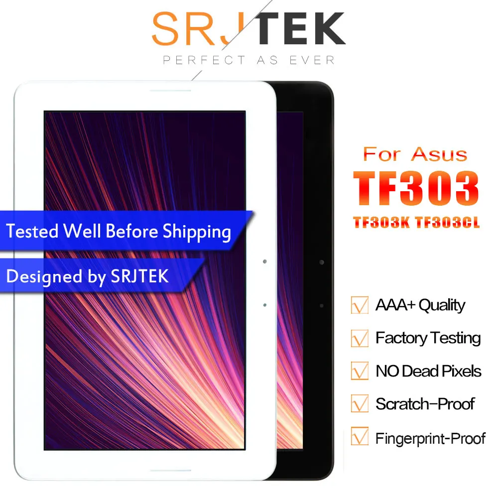 

Оригинальный сенсорный экран для Asus Transformer Pad TF303 TF303K TF303CL, дигитайзер, стекло, ЖК-дисплей в сборе, запасная часть для планшета