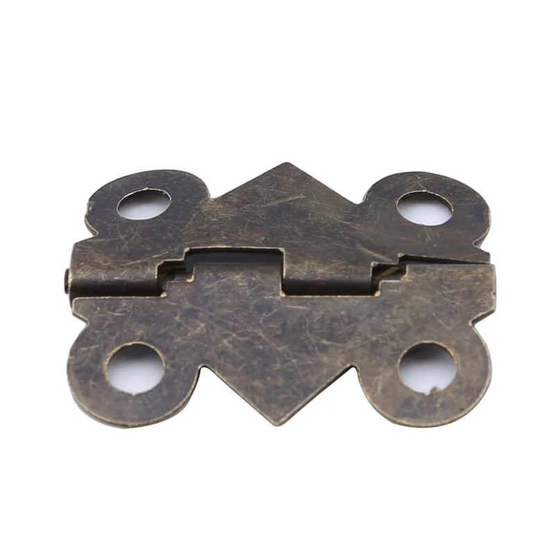 Антикварные Бронзовые мини дверные петли сформой бабочки ящика шкафа шкатулка