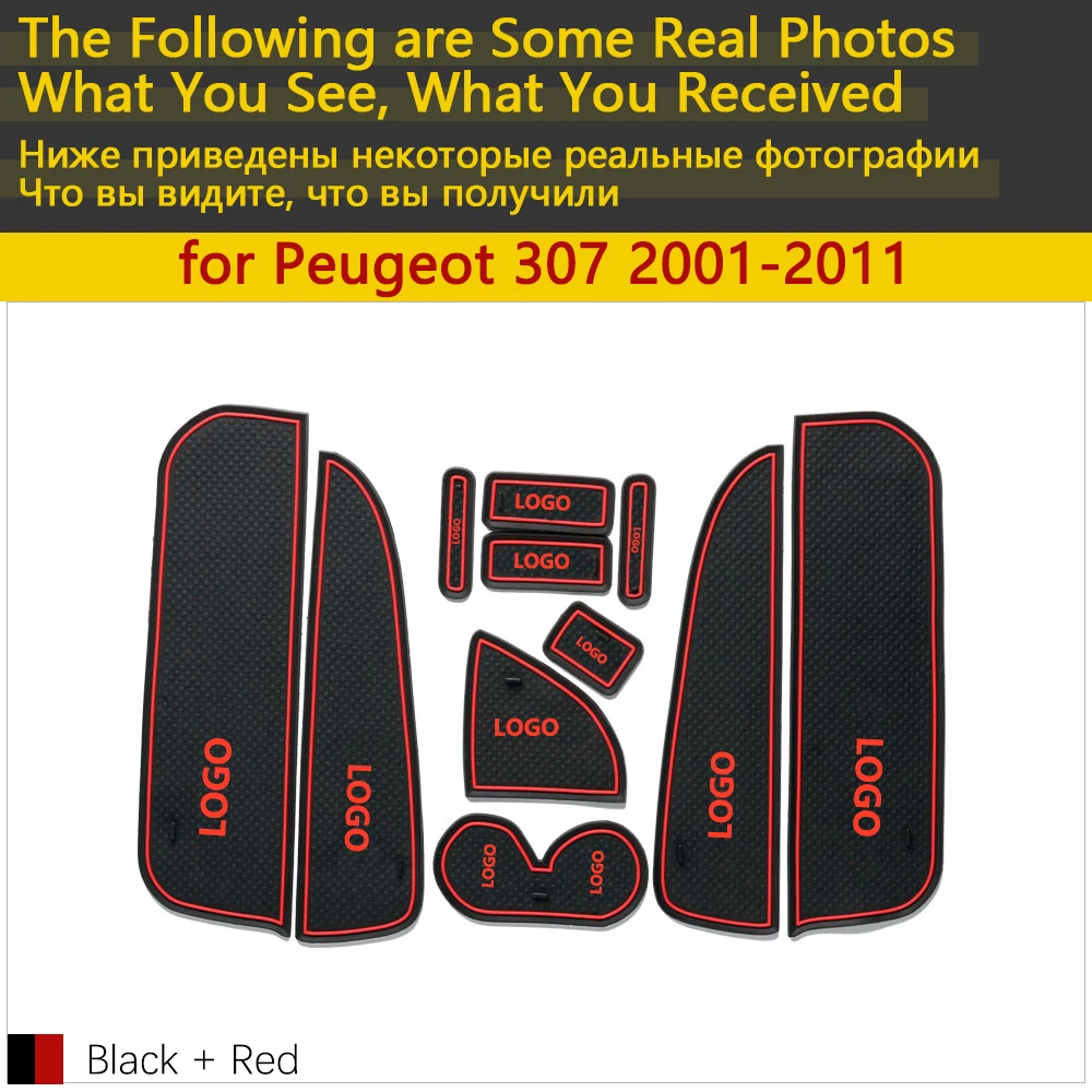 Нескользящий Резиновый Коврик Для подстаканника дверной паз для Peugeot 307 307SW 307CC