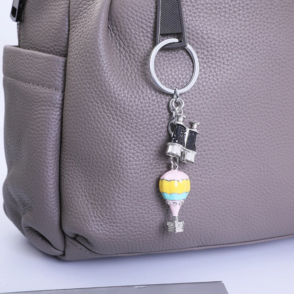 Простые Модные тепловой аэростат телескоп брелок Шарм Подвеска Брелок для